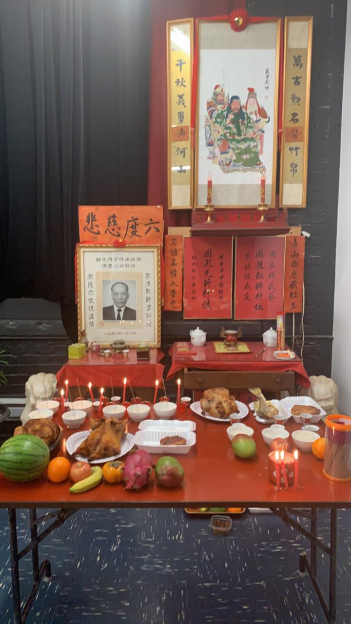 Traditional Altar with Banquet and Offerings