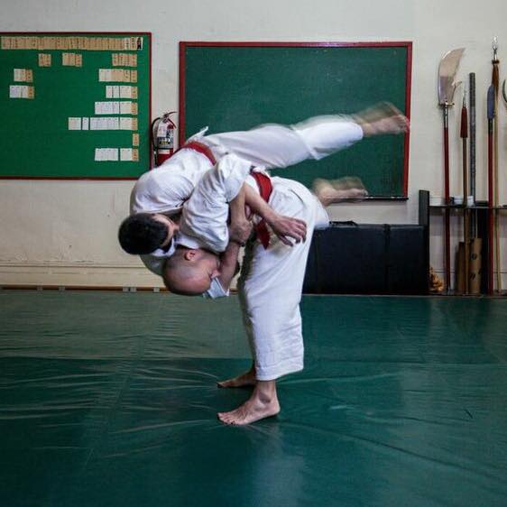 Jow Ga Kung Fu Instructors Demonstrating Shoulder Throw