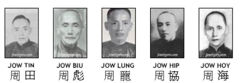 The Jow Ga Five Tigers - Legendary Brothers of the Zhou Family