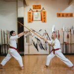 Jow Ga kung fu spear against double choppers twin set